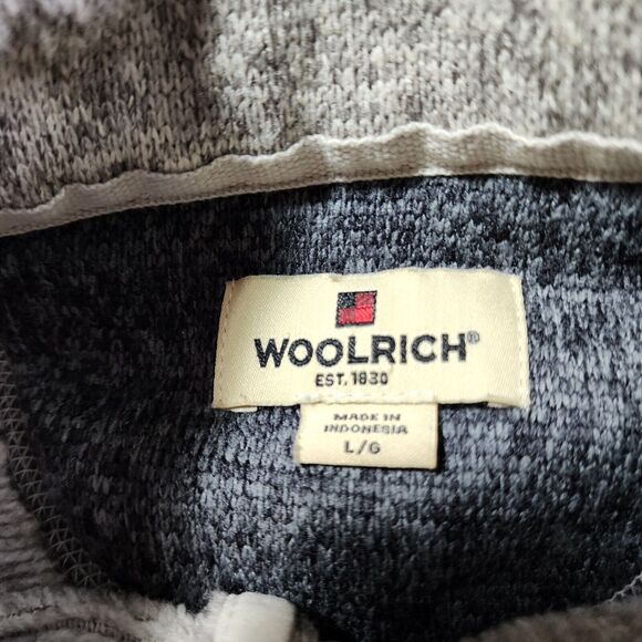 Woolrich Better Sweater 1/4 Zip Mens L Heather Gray Pullover Zip Pocket - Picture 5 of 11